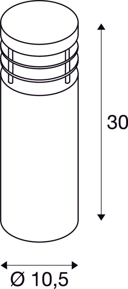SLV Buitenlamp VAP SLIM 30 IP44 Roestvrij Staal - Doika - Buitenverlichting - SLV - 4024163124591 - 230063