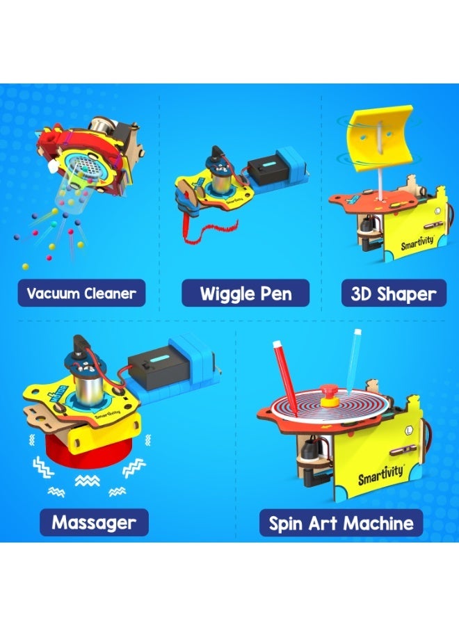 Smartivity Motor Gadgets DIY STEM Educational Toy Kit for Kids Age 6+ | Wooden Learning Toy | Build & Play | Gift for Boys & Girls