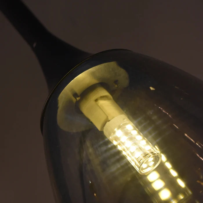 Smoked Drop Glass Pendant Lamp