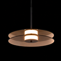Smoked Glass Layered Saucer Pendant Light