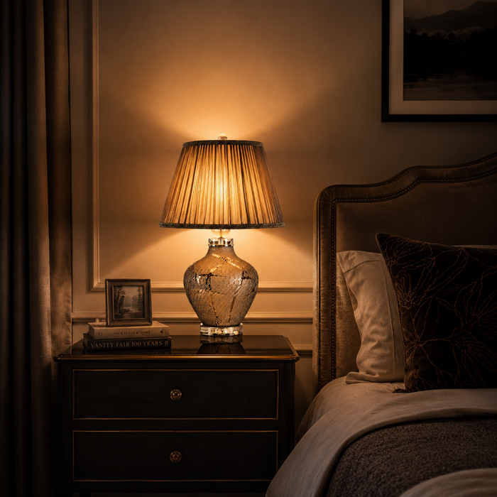 Smokestone Mercury Glass Table Lamp