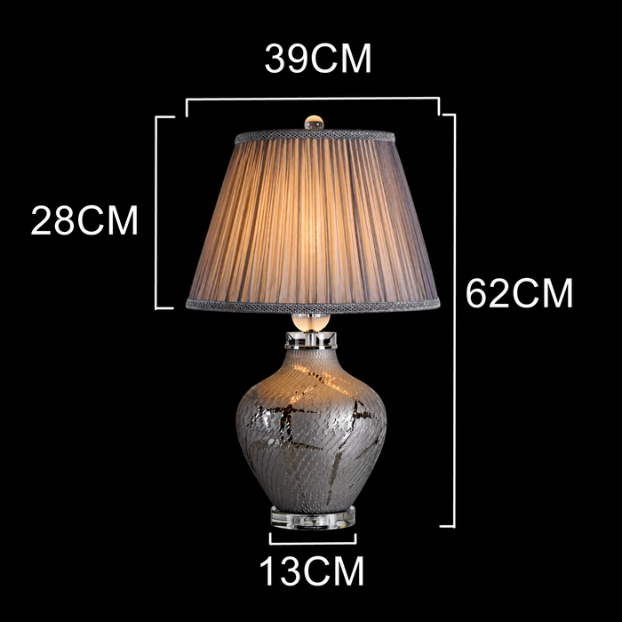 Smokestone Mercury Glass Table Lamp