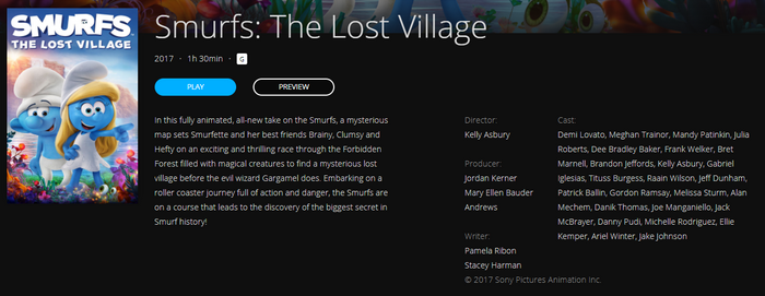 Smurfs: The Lost Village HD Digital Code (2017) (Redeems in Movies Anywhere; HDX Vudu Fandango at Home & HD iTunes Apple TV Transfer From Movies Anywhere)