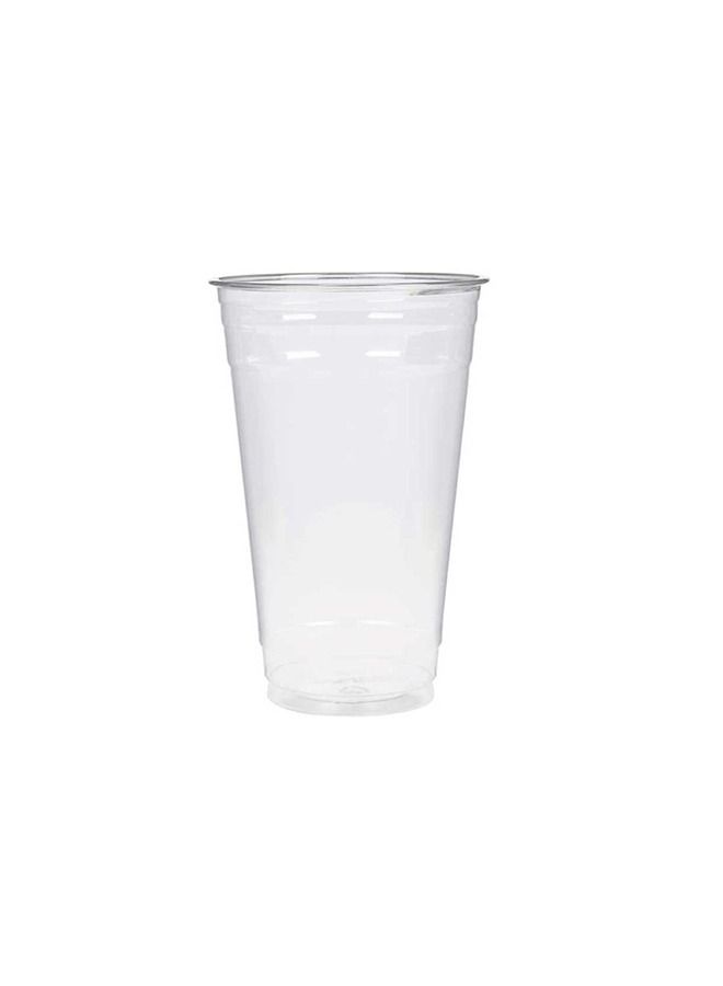 SNH Packing Plastic Juice Cup 24 Ounce With Lid Strong Ideal For Iced Coffee Smoothies Bubble Boba Tea Milkshakes Frozen Cocktails 25 Pieces