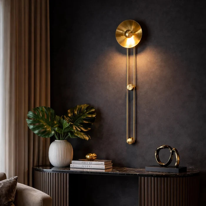 Solara Radiant Brass Wall Sconce