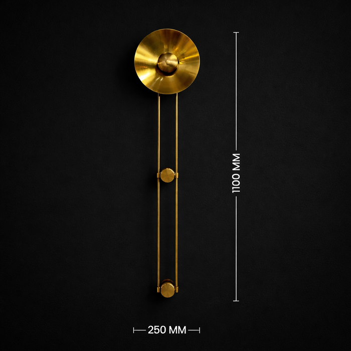 Solara Radiant Brass Wall Sconce