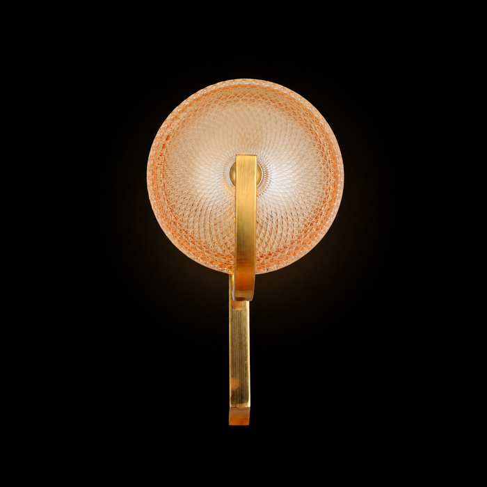 Solara Refract - Art Deco Glass Wall Sconce with Brass Accent