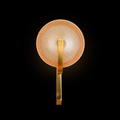 Solara Refract - Art Deco Glass Wall Sconce with Brass Accent
