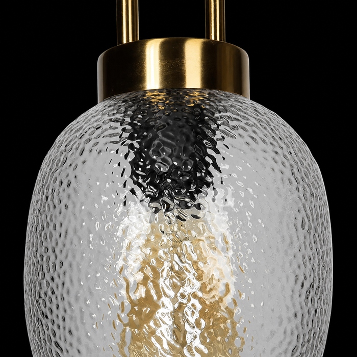 Solis Amber Glow A Textured Glass Pendant Lamp