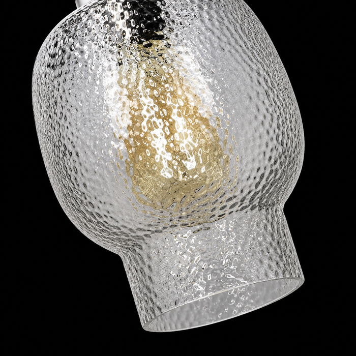 Solis Amber Glow A Textured Glass Pendant Lamp