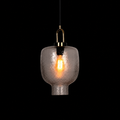 Solis Amber Glow C Textured Glass Pendant Lamp