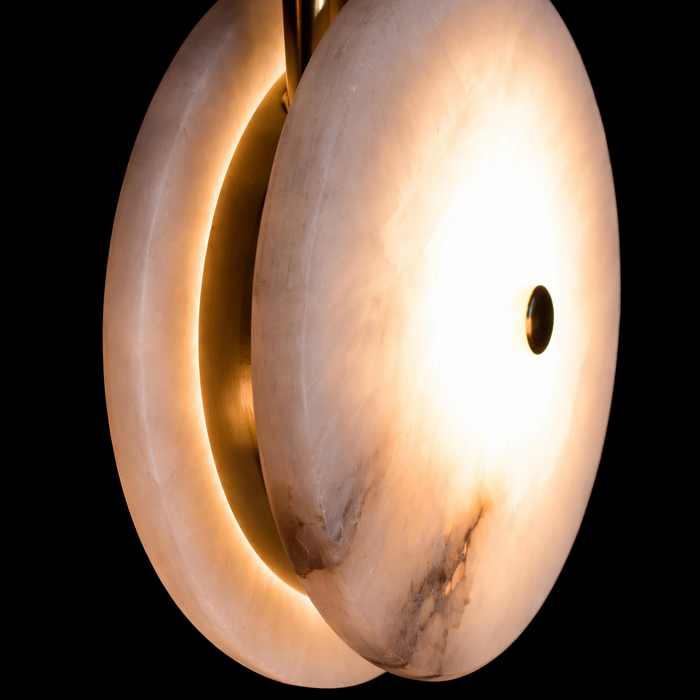 Solstice Marble Halo Pendant Light