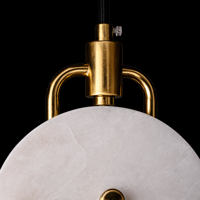Solstice Marble Halo Pendant Light