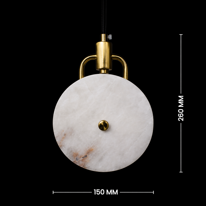 Solstice Marble Halo Pendant Light