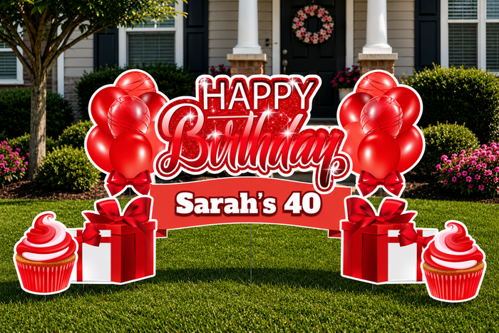 Sparkle Happy Birthday Yard Signs