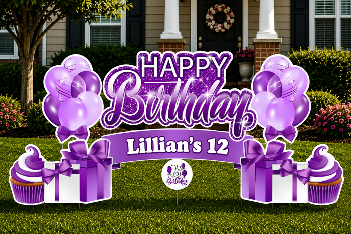 Sparkle Happy Birthday Yard Signs