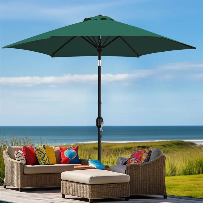 Spirica 95" H Push-Button Tilt Market Umbrella