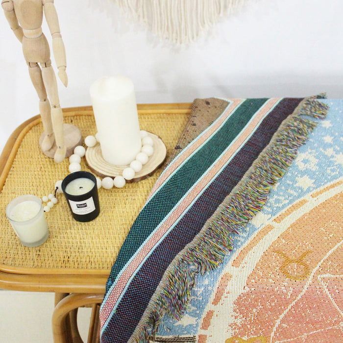 Star Tarot Card Woven Throw Blanket