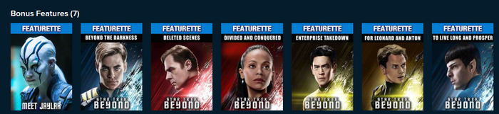 Star Trek: Beyond Vudu Fandango at Home HDX Digital Code (2016)