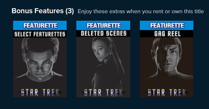 Star Trek Vudu Fandango at Home HDX Digital Code (2009)