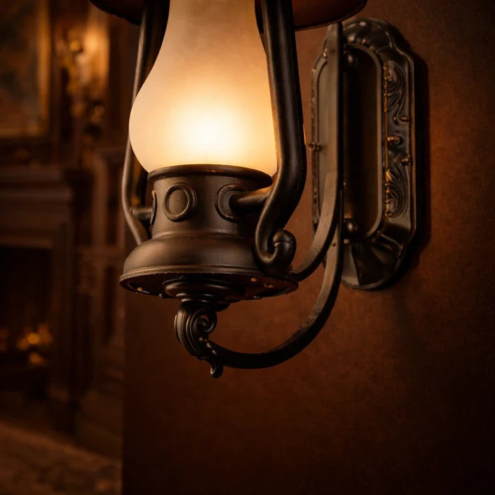 Stone Wall Mounted Outdoor Lantern Light