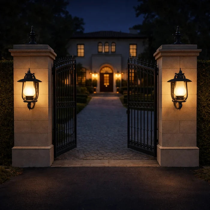Stone Wall Mounted Outdoor Lantern Light