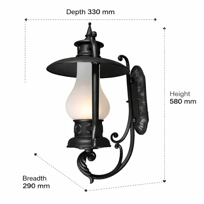 Stone Wall Mounted Outdoor Lantern Light