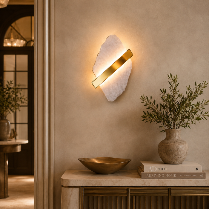 StrataEdge Marble Accent Wall Sconce