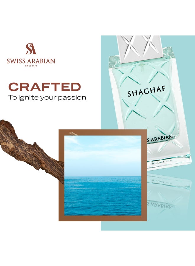 SWISS ARABIAN Shaghaf for Men Eau de Parfum, 75ml, Premium Quality Perfume, Men's Fragrance, Oriental, Woody, Gourmand Luxuri