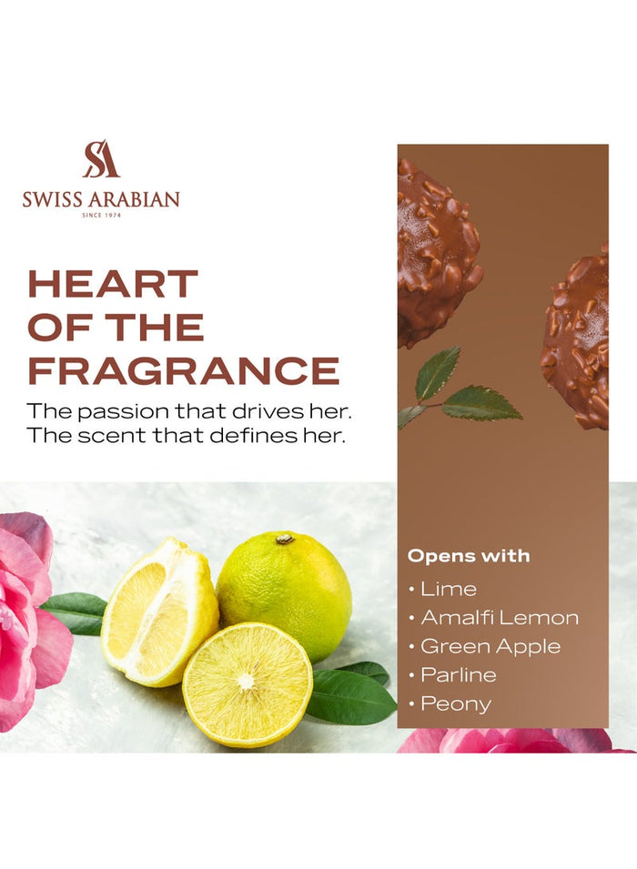 SWISS ARABIAN Shaghaf for Women Eau de Parfum, 75ml, Premium Quality Perfume, Women Perfume, Citrus, Fruity, Luxurious Blend