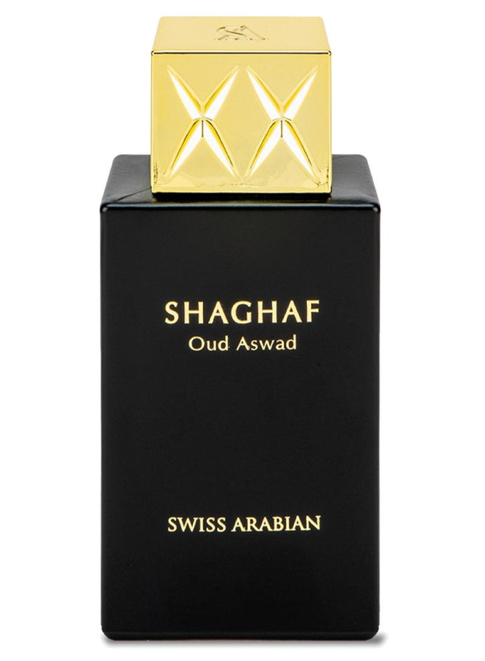 SWISS ARABIAN Shaghaf Oud Aswad Eau de Parfum, 75ml, Premium Quality Perfume, Women and Men’s Fragrance, Oriental, Woody Luxurious Blend Perfumes for Men and Women 75ml