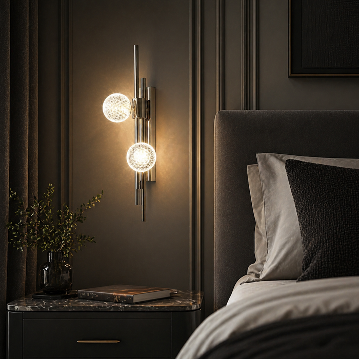 Sylvan Serenity (Duo)Chrome Wall Sconce