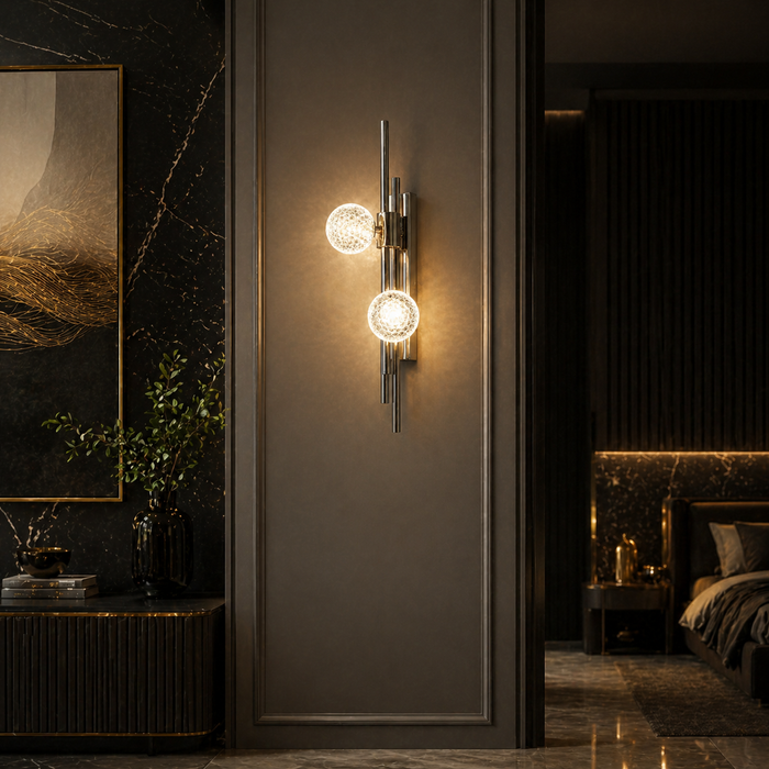 Sylvan Serenity (Duo)Chrome Wall Sconce