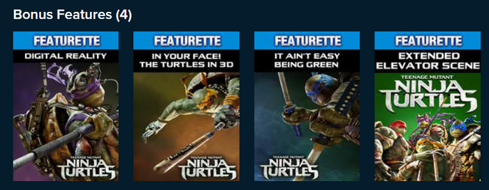Teenage Mutant Ninja Turtles Vudu Fandango at Home HDX Digital Code (2014)