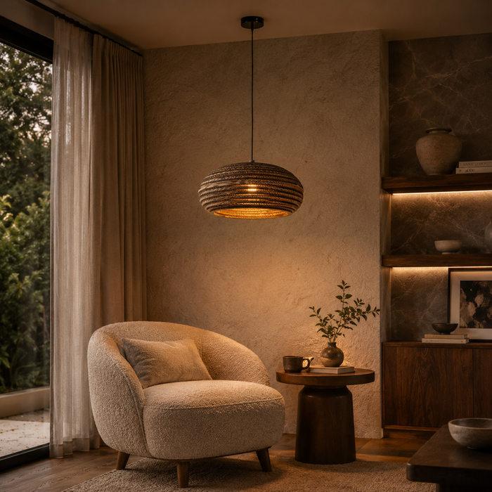 Terra Halo Corrugated Pendant Light