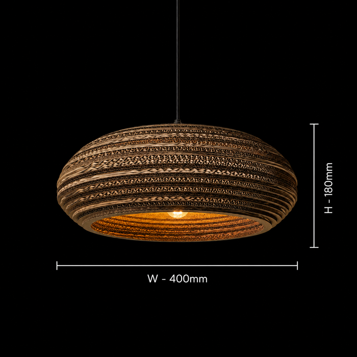 Terra Halo Corrugated Pendant Light