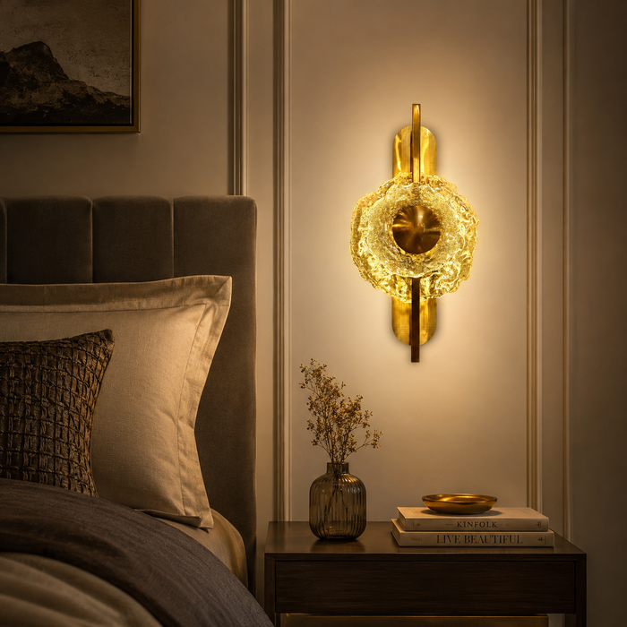 Terra Radiance Modern Textured Glass Wall Lamp