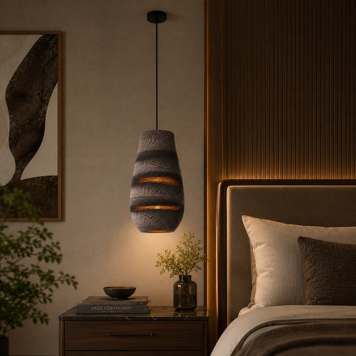Textured Tall Pendant Light