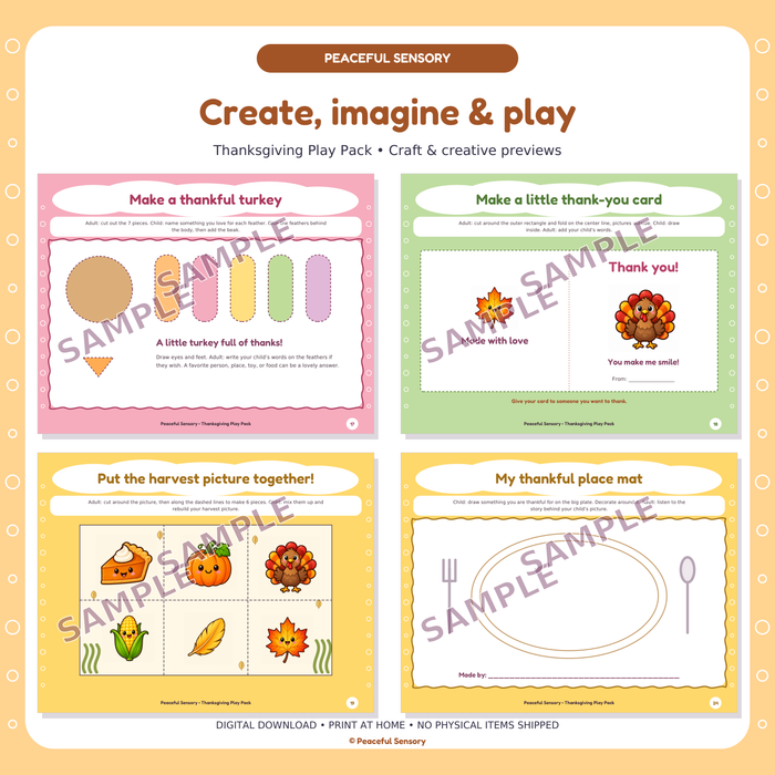 Thanksgiving Play Pack