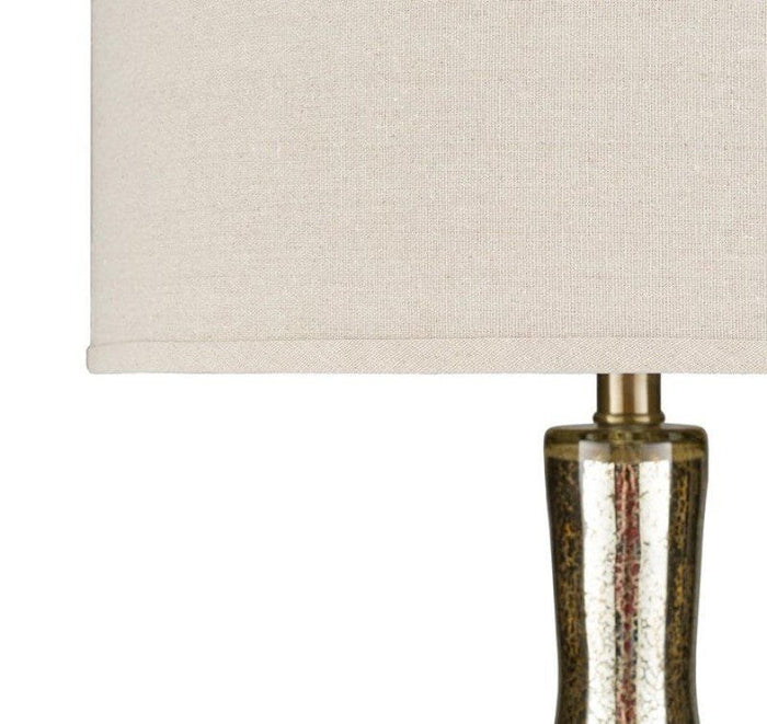 The Golden Arc (Glass, Fabric) Table Lamp