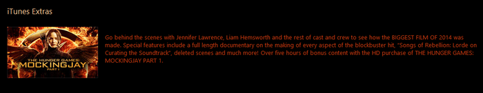 The Hunger Games: Mockingjay Part 1 iTunes Apple TV 4K Digital Code (2014) (Redeems in iTunes Apple TV; 4K Vudu Fandango Transfers Across Movies Anywhere)