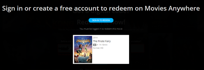 The Pirate Fairy HD Digital Code (Redeems in Movies Anywhere; HDX Vudu & HD iTunes & HD Google TV Transfer From Movies Anywhere)