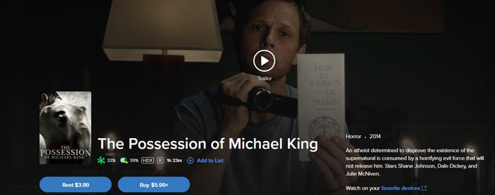 The Possession of Michael King Vudu Fandango at Home HDX Digital Code (2014)