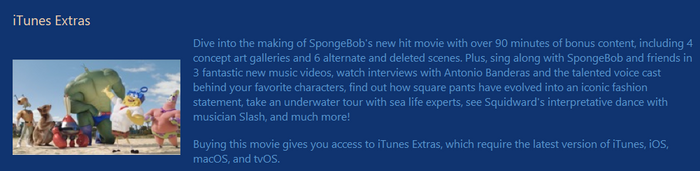 The SpongeBob Movie: Sponge Out of Water (2015) iTunes HD Digital Code