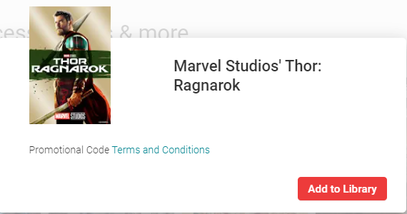 Thor: Ragnarok Google Play YouTube HD Digital Code (2017) (Redeems in Google Play; HDX Vudu Fandango at Home & HD iTunes Apple TV Transfer Across Movies Anywhere)