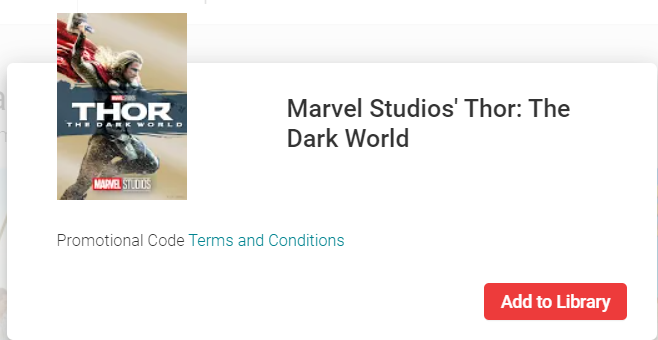 Thor: The Dark World Google TV HD Digital Code (Redeems in Google TV; HD Movies Anywhere & HDX Vudu & HD iTunes Transfer Across Movies Anywhere)