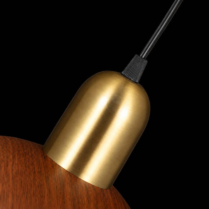 Timber Bloom Wavy Wood finish Pendant Light