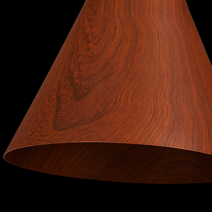 Timber Echo Cone Wood Grain Pendant Light