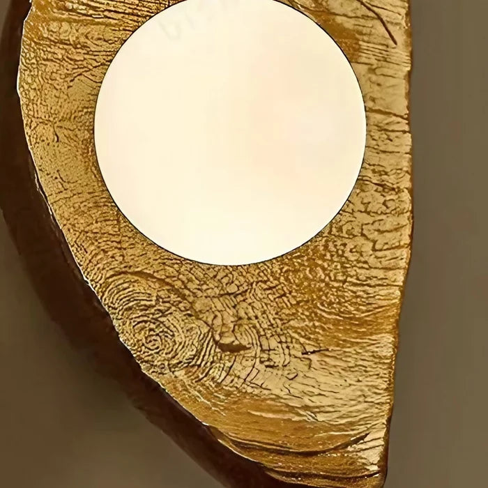 TimberHalo Rustic Resin Wood Wall Light