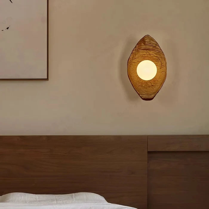 TimberHalo Rustic Resin Wood Wall Light